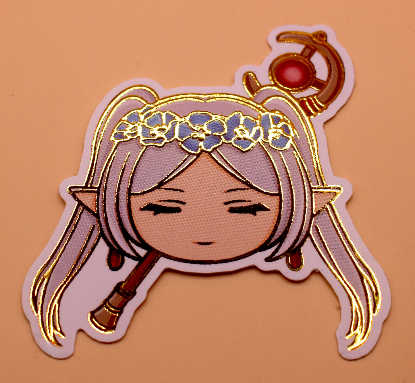Frieren Gold Foil Sticker