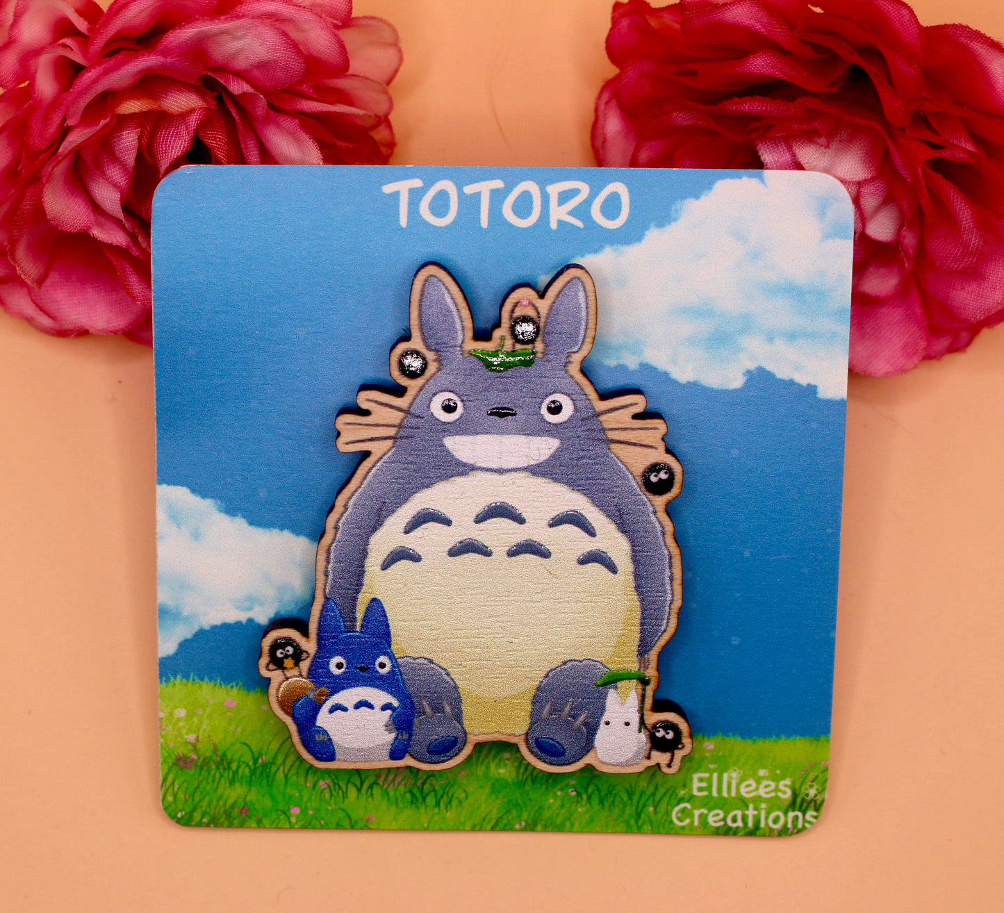 Totoro Wooden Gloss Pin