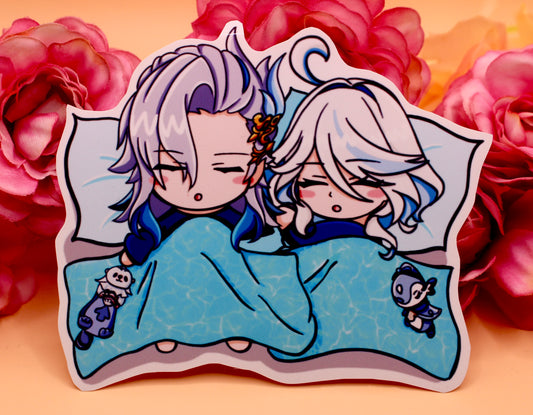 Sleepy Neuvillette and Furina Sticker