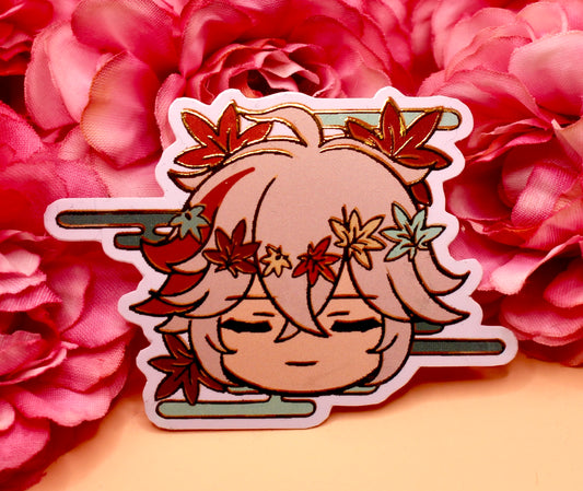 Kazuha Gold Foil Sticker