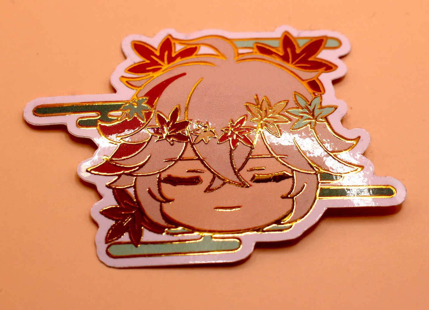 Kazuha Gold Foil Sticker