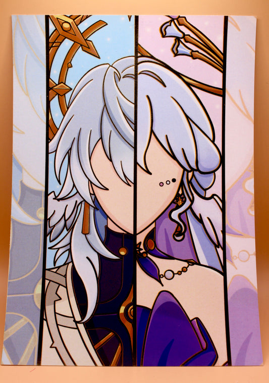 A5 Sunday and Robin Foil Print