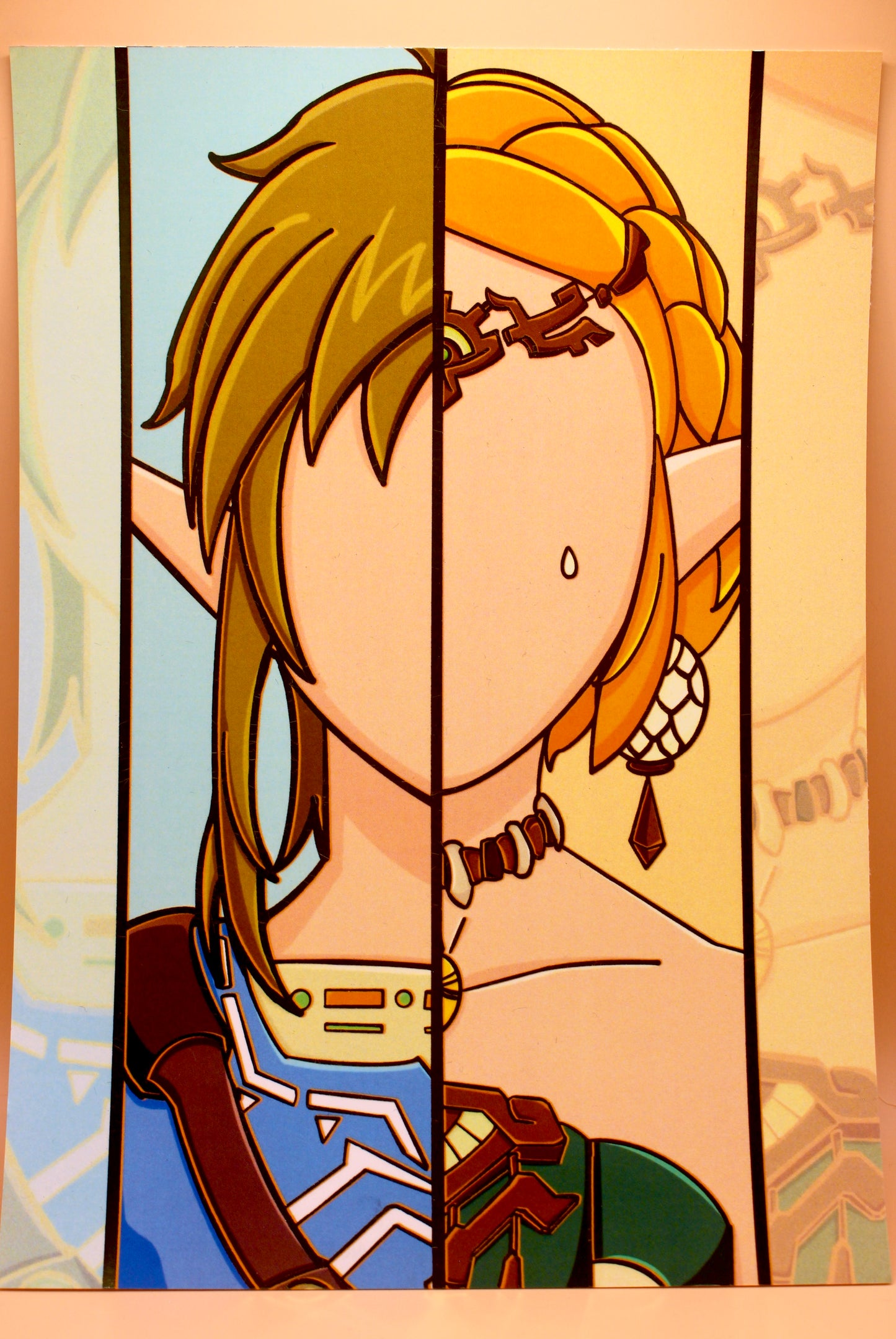 A5 Link and Zelda Foil Print