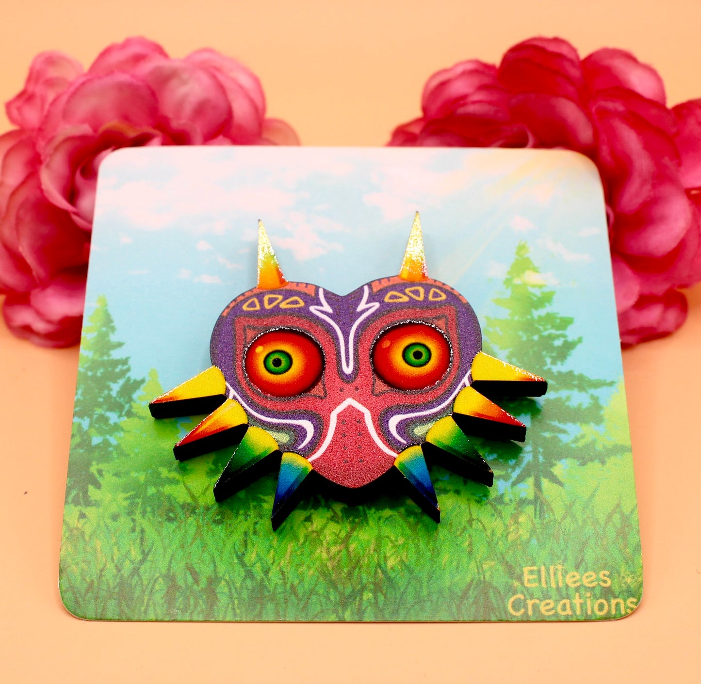 Majors Mask Wooden Gloss Pin