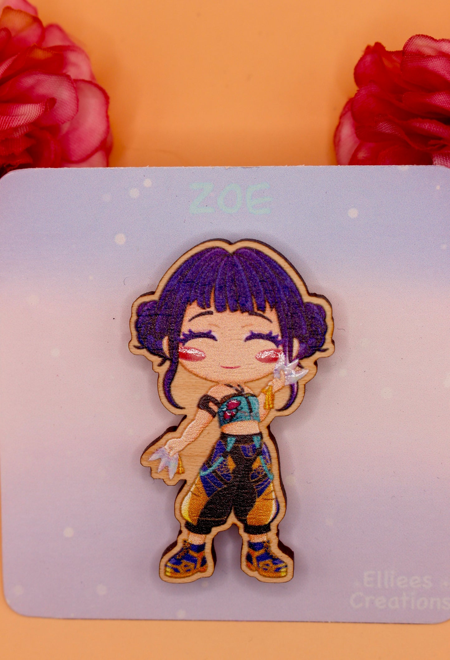 Zoe Wooden Gloss Pin