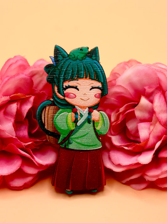 Mao Mao Wooden Gloss Pin