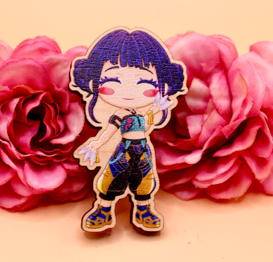 Zoe Wooden Gloss Pin