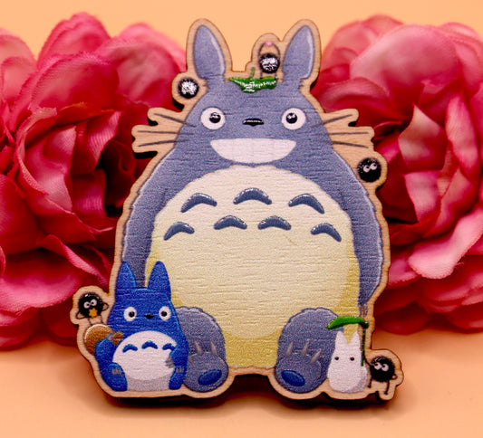 Totoro Wooden Gloss Pin