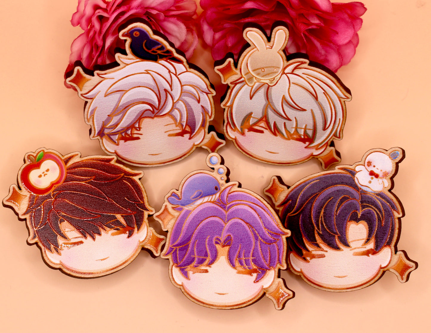 LADS Set Wooden Gloss Pins