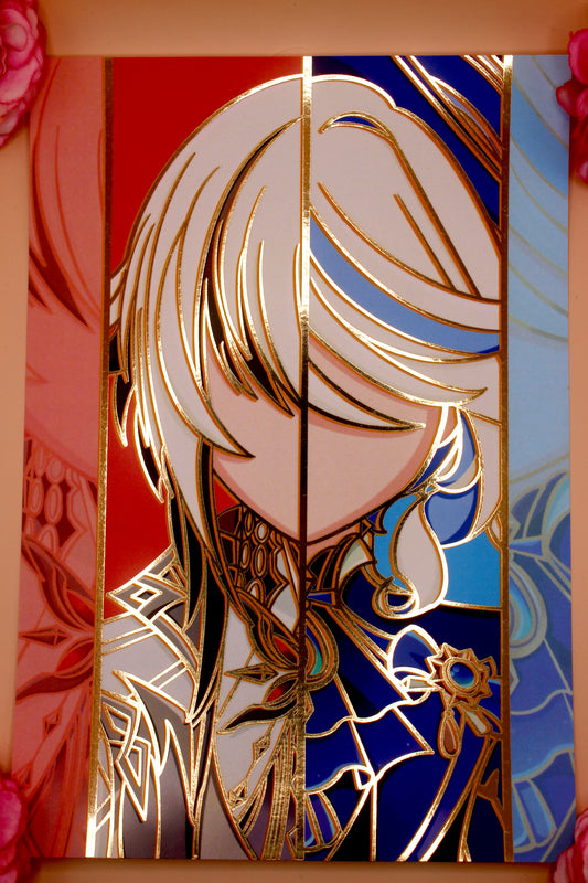 A5 Arelcchino and Furina Foil Print