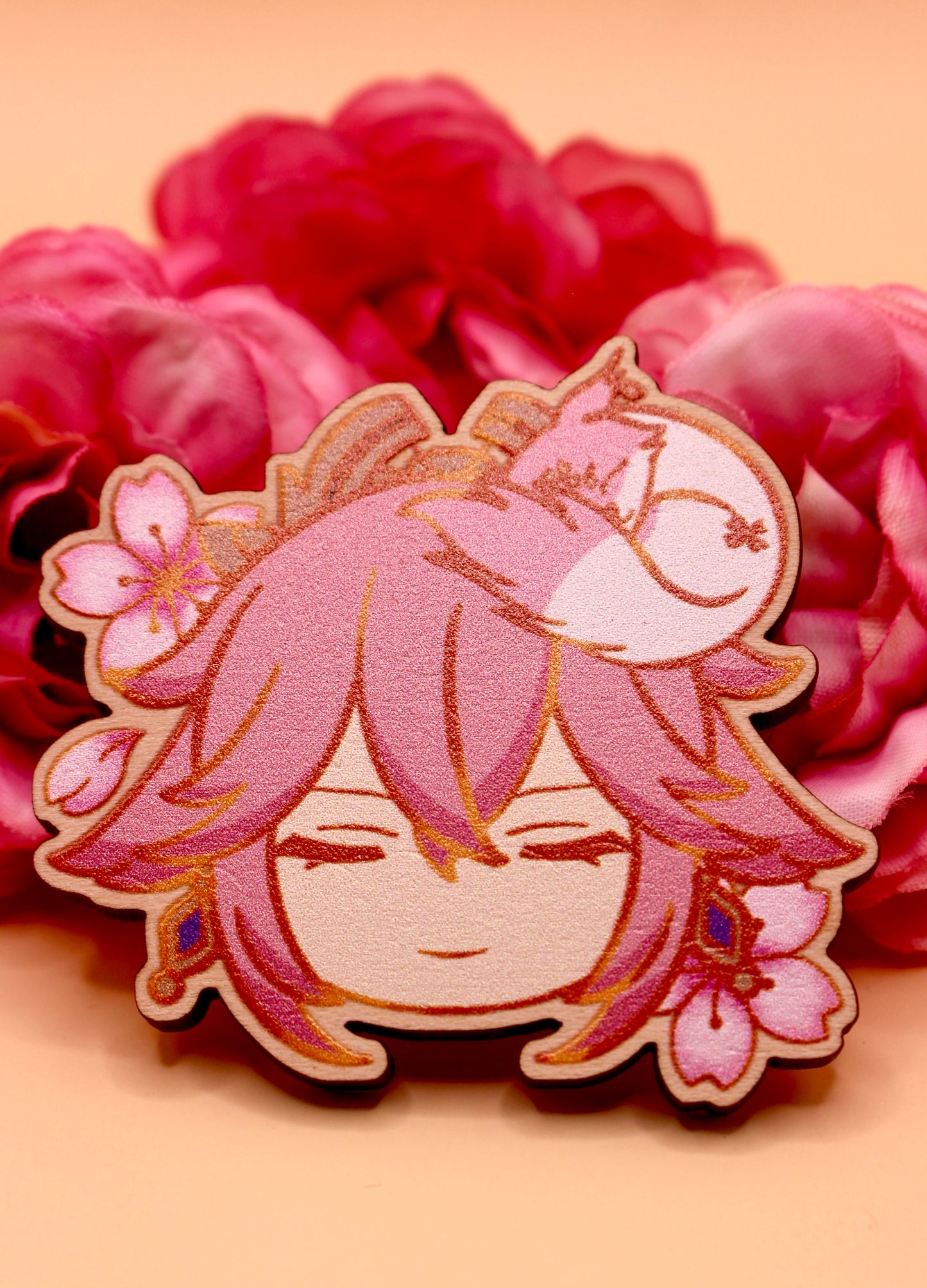 Yae Miko Wooden Pin