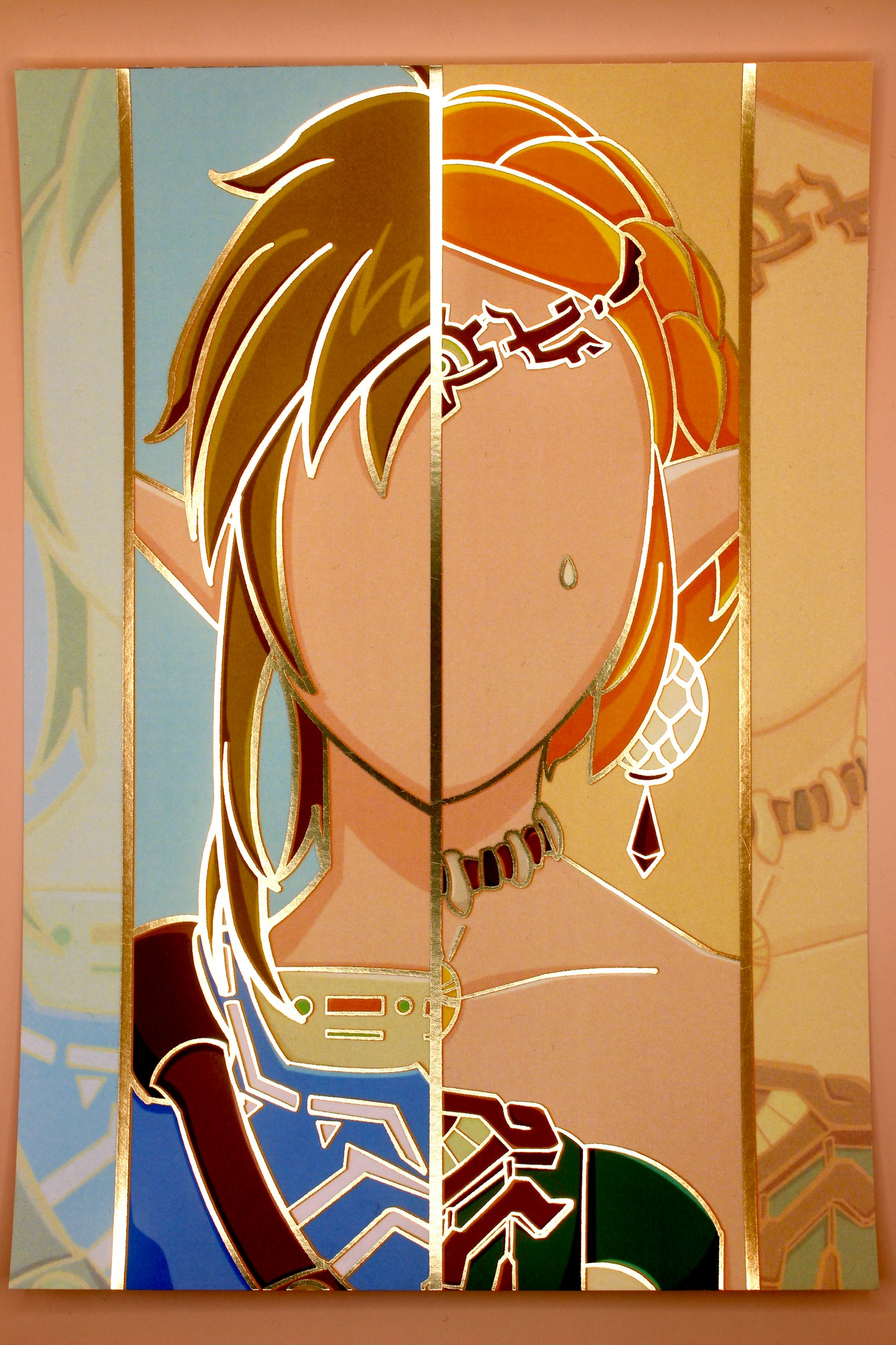 A5 Link and Zelda Foil Print