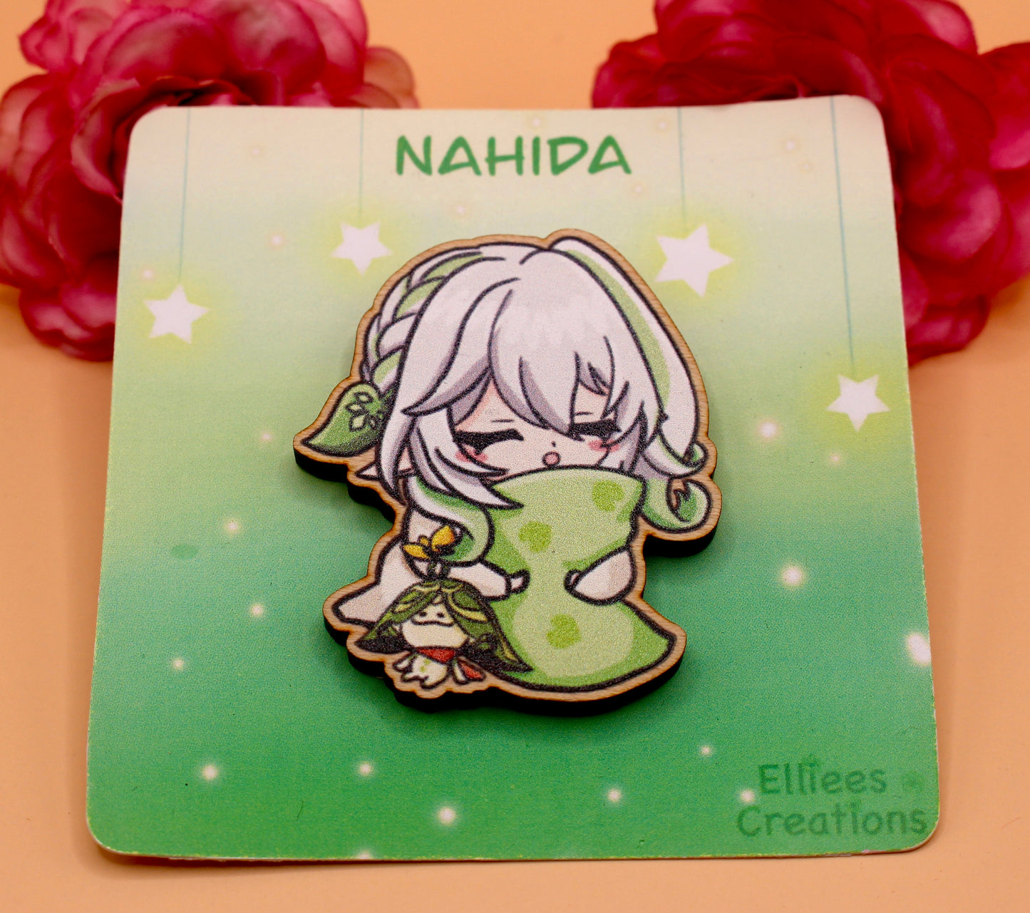 Nahida Wooden Pin