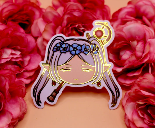 Frieren Gold Foil Sticker