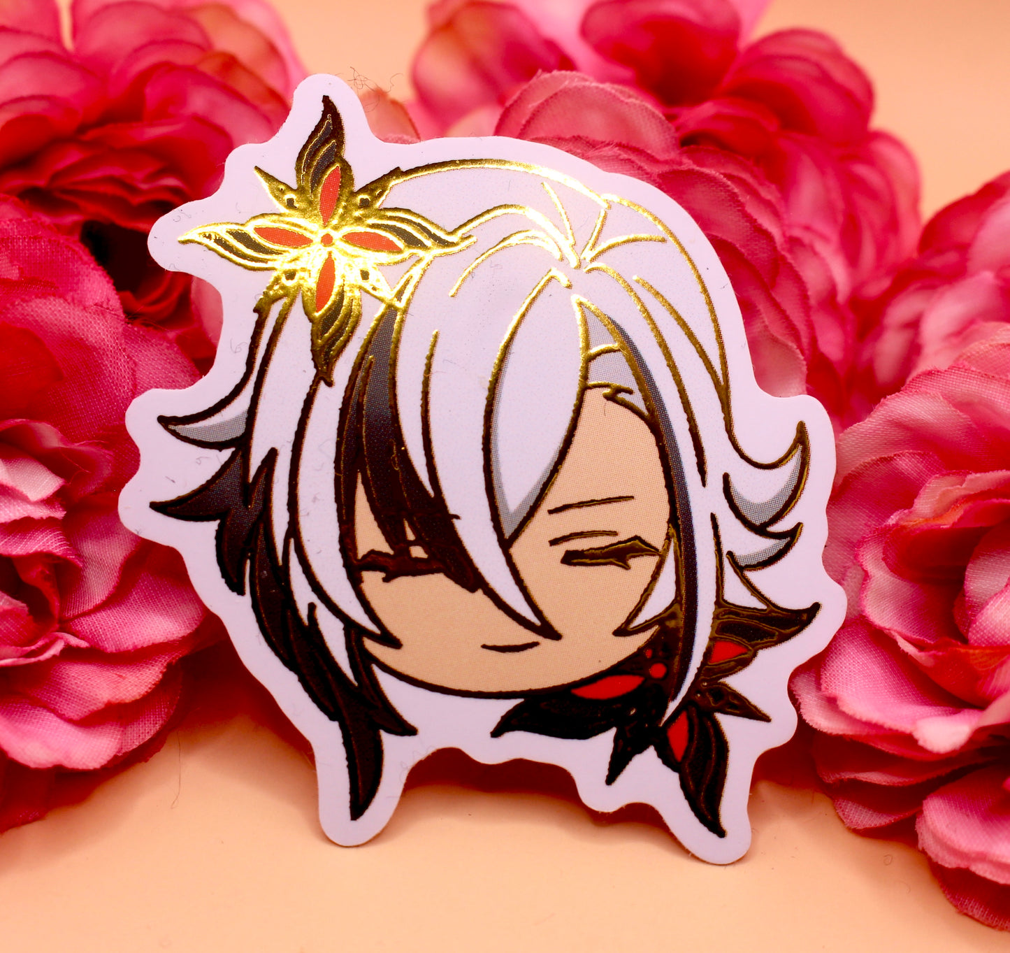 Arlecchino Gold Foil Sticker